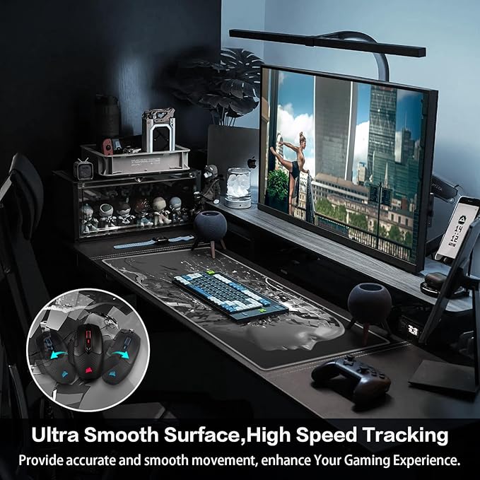 Canjoy Gaming Mouse Pad, Large Extended Mouse Pad Big Computer Mousepad for Home Office Gaming Work 31.5x15.7inch