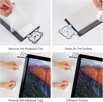 Office Desk Accessories 2pcs Multifunction Computer Monitor Memo Board - Transparent Computer Side Panel Memo Creative Monitor Side Panel Suitable for Office Home Desktop (Monitor Memo Board 4)