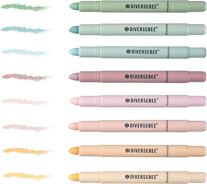 DIVERSEBEE Bible Highlighters and Pens No Bleed, 8 Pack Assorted Colors Gel Highlighters Set, Cute Bible Markers Study Journaling School Supplies and Accessories (Pastel)