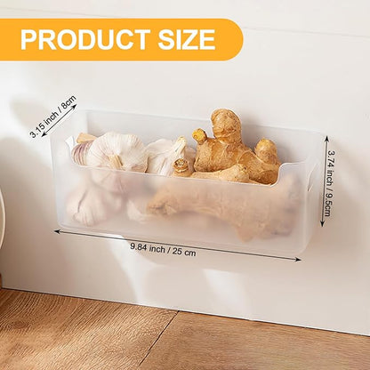 3 Pcs Kitchen Cabinet Door Organizer, Adhesive Mount Inside Cabinet Door Storage, Under Sink Storage Shelf for Kitchen,Bathroom,Office (Transparent)