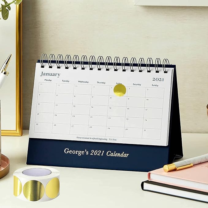 SHYGO® 1“ Gold Circle Dot Stickers Color Coding Labels, 1000PCS 2 Rolls