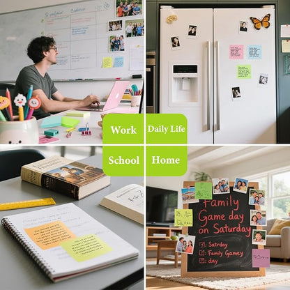 NESCCI 20 Pack Sticky Notes 3x3 Inches Sticky Note, Colorful Self-Stick Note Pads,Perfect for Office, Study, and Daily Life Organization,50 Sheets/pad
