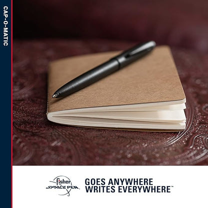 Fisher Space Pen Military Cap-O-Matic Space Pen, Ballpoint, Black Ink, Non-Reflective, Brass, Matte Black, Made in the USA