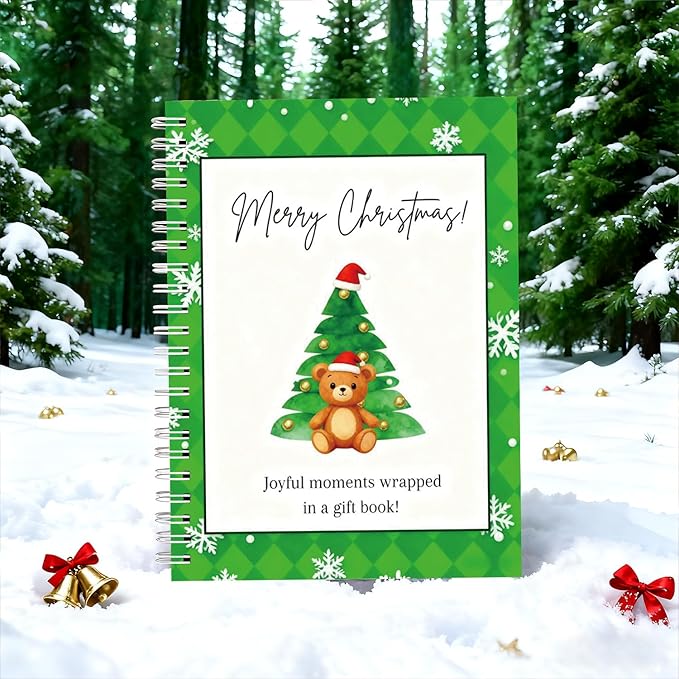 Christmas Gift Card Book - Surprises on Every Page, DIY Spiral-Bound Merry Christmas College Survival Kit, Greeting Card Book for Students & Graduation Gifts (S26)