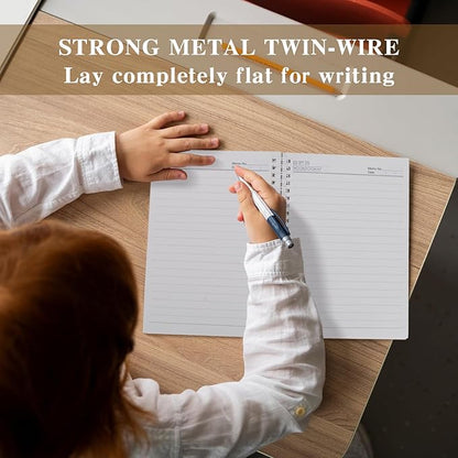 4Pcs A5 Spiral Notebook,Inspirational Journal,Motivational Journal for Women Men,100 Pages Lined Spiral Journal Notebook College Ruled Daily Diary for School,Travel,Business,Work (4Pcs Always-Pink)