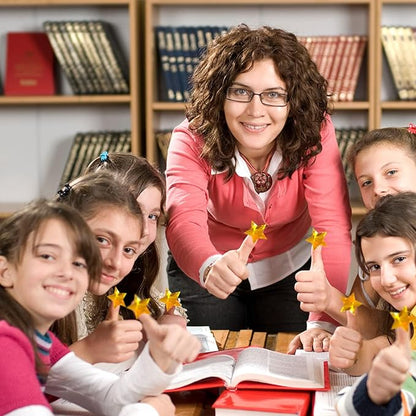 500 PCS Holographic Gold Star Stickers, 1 inch Self Adhesive Metallic Glitter Foil Stickers Sparkly Star Sticker Reward Behavior Chart Labels for Kids Students Teachers Supplies