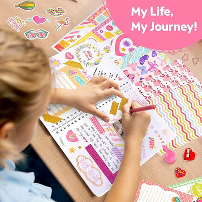 Axirata 2-Pack DIY Journal Kit for Girls, Journal Set for Tween & Teen Girl 6-8-14 Year Old, Scrapbook & Diary Supplies Toy Set, Art & Crafts Stationery Kit Birthday Christmas Ideal Gift for Girls