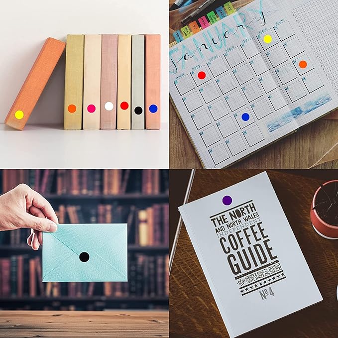 SHYGO® 1“ Red Circle Dot Stickers Color Coding Labels, 1000PCS 2 Rolls