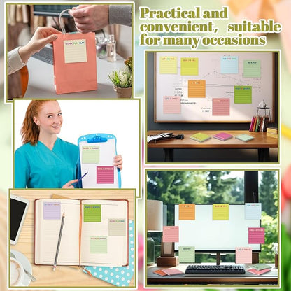 Yinder 24 Pcs Inspirational Sticky Notes Christmas Stocking Stuffers Motivational Sticky Notes Pad Employee Appreciation Gift Bulk for Teacher Nurse Coworker Office 3 x 3'' (Inspirational,Macaroon)