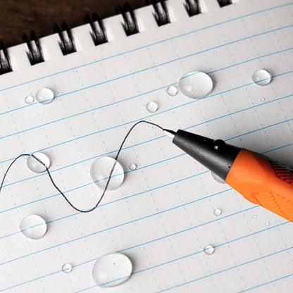 Rite in the Rain Weatherproof Durable Orange Clicker Pen - Black Ink, 2 Pack (No. OR11-2)