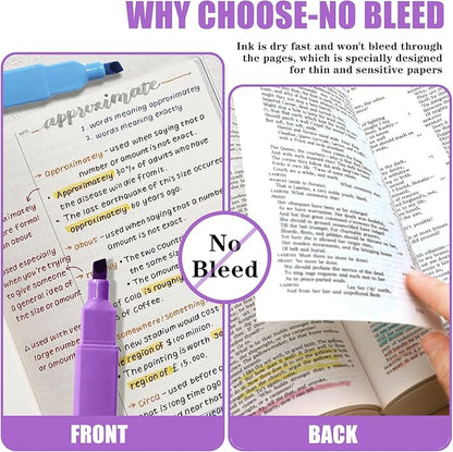 Aesthetic Highlighters,8pcs Bible Highlighters,Vibrant Colors, Cute Highlighter Assorted Colors, Cute Markers Back to School Supplies