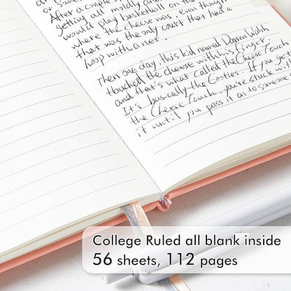 feela 6 Pack Pocket Small Notebooks Bulk, Mini Cute Memo Notepads Hardcover College Ruled Lined Journals with Pen Holder for Women Girls Office School, with 6 Black Pens, 3.5”x 5.5”, A6, Mild Colors