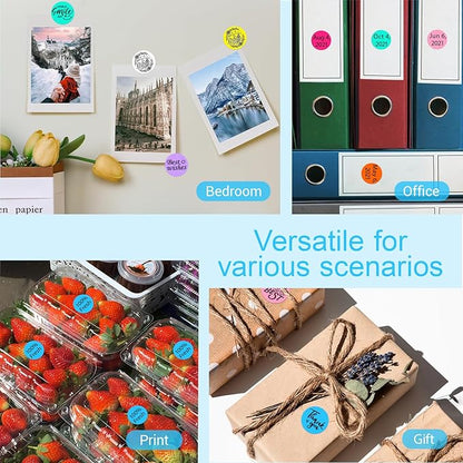 1 Inch Circle Dot Stickers 1000 PCS Color Coding Thermal Labels Dots Writable Printable Small Round Stickers for Office, Classroom, Inventory, Garage, Organizing Storage, DIY, Sky Blue