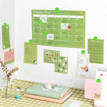 PARLAIM 1 Inch Round Permanent Adhesive Color-Code Dot Stickers,1000 per Roll dots Label Dispenser Box,Light Green Circle Stickers Label