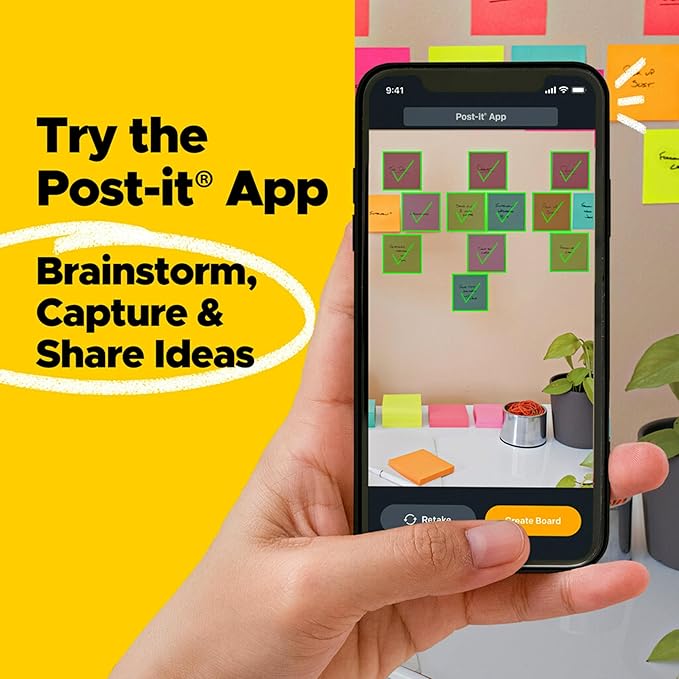 Post-it Super Sticky Lined Notes 4x6 | Bright Colors | Double Sticking Power | 90 Sheets per Pad | 5 Pads, Pack of 8