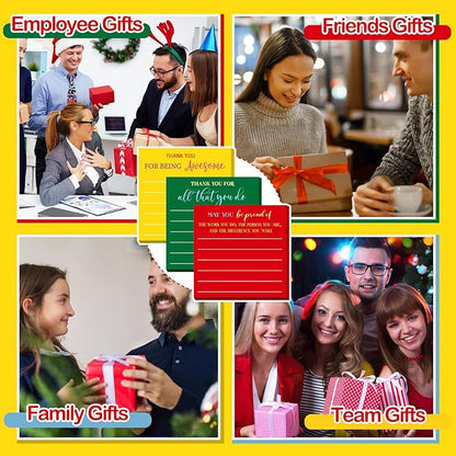Yinder 24 Pcs Employee Appreciation Sticky Notes Xmas Gift Bulk Motivation Note Pads Mini Inspirational Note Gift for Teacher Nurse Staff Coworker Office Supply 3 x 3'' (Appreciation,Xmas)