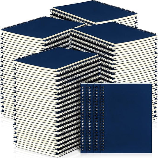 Yahenda Spiral Notebook Bulk A5 Journal Lined 8.3'' x 5.5'' Writing Composition Paper Small Notepad Subject Notebook for Students Office Business Back to School Supplies(Deep Blue,72 Pcs)