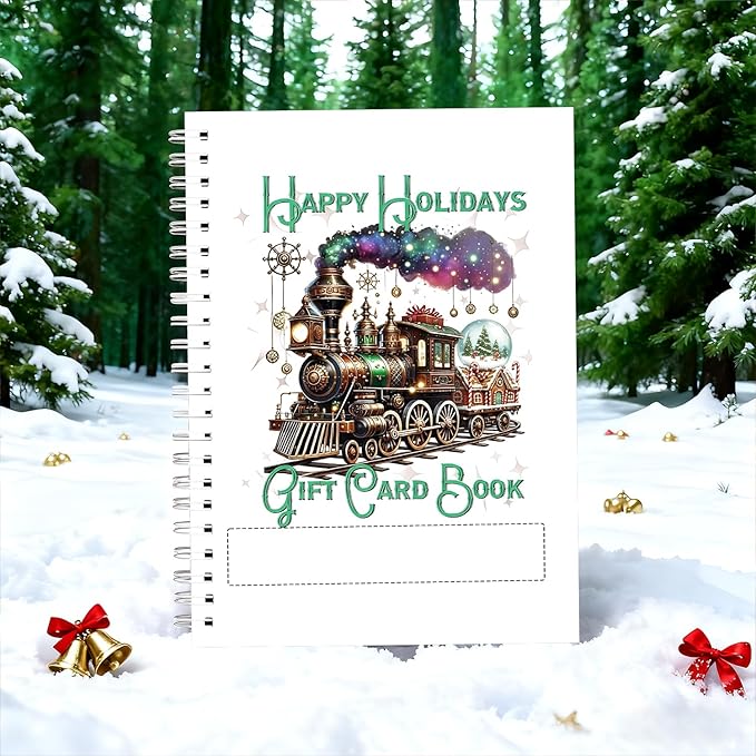 Semyifu Merry Christmas Gift Card Holder Book - DIY Spiral-Bound with Surprises, College Survival & Graduation Gift, Greeting Card Keeper for Holidays （S14）