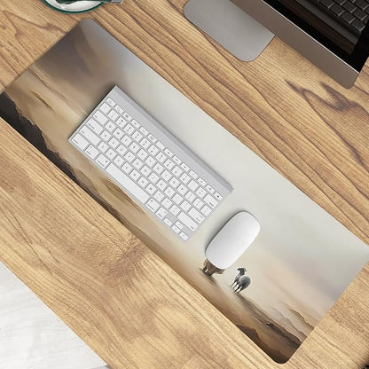 Retro Christian Themed Mouse Pad,Jesus Religious Mouse Pad,Jesus Finds The Lost Lamb Desk Mat,Big Large Vintage Easter Decor Desk Mat,Religious Gifts Christian Gifts for Women,31.5x11.8Inch