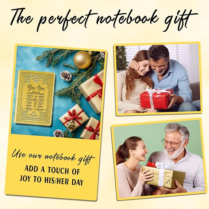 Yellow A5 Lined Leather Journal Notebook,Inspirational Christian Gifts Hardcover Executive Notebooks for Men Women,200 Pages 100 Gsm Thick Ruled Paper Daily Diary for School,Family ,Friends,Work (You Beautiful Yellow)