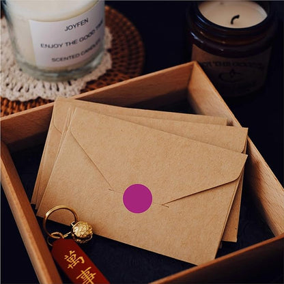 PARLAIM 1 Inch Round Permanent Adhesive Color-Code Dot Stickers,1000 per Roll dots Label Dispenser Box,Purple Circle Stickers Label
