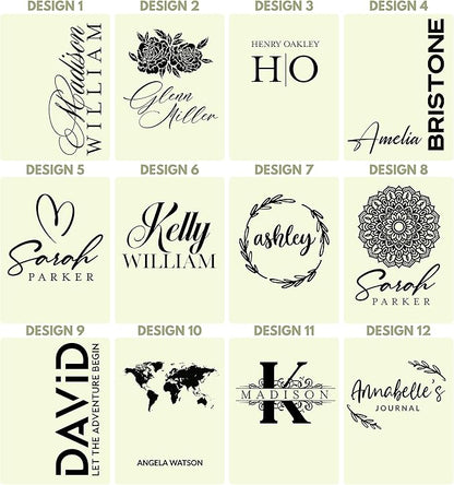 Personalized Leather Journal | Soft Pink, 12 Design | w Text Notebook for Women, Men - Customized Journals to Write In for Women, Diary for Girls - Birthday, Best Friend, Mom, Dad, Office Gift