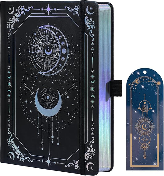 TIEFOSSI Lined Journal for Women Men, Vintage Notebooks with Bookmarks, Hardcover A5 College Ruled Notebook 316 Numbered Pages for Writing, Daily Journal for Work School, Note Taking