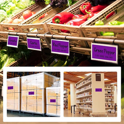 Rectangular Color Coding Moving Labels 3X5 Inch 250 Per Roll, Purple Moving Stickers for Boxes Color Coded, Packing Labels Stickers for Inventory Warehouse