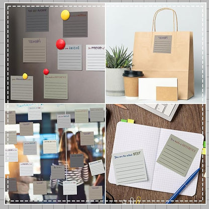 Yinder 24 Pcs Inspirational Sticky Notes Christmas Stocking Stuffers Motivational Sticky Notes Pad Employee Appreciation Gift Bulk for Teacher Nurse Coworker Office 3 x 3'' (Appreciation,Neutral)