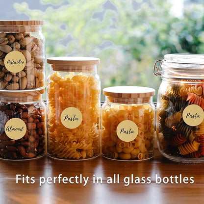 Starboling Dot Stickers,800Pcs 1inch Kraft Paper Round Color Coding,Can Writing for Office,Student Classroom and Other Scenarios