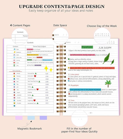 Spiral Notebook Journal ,360 Pages College Ruled Notebooks,Lined Thick Journals for Women Men, A5 Thick Spiral Journal for Writing,100GSM Paper, Spiral Notebooks for Work School 5.5"x8.5" Purple