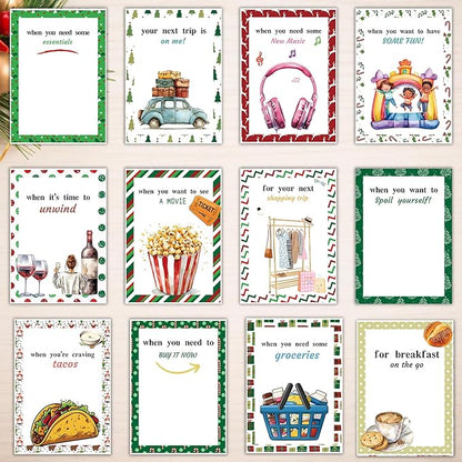 Christmas Gift Card Book - Surprises on Every Page, DIY Spiral-Bound Merry Christmas College Survival Kit, Greeting Card Book for Students & Graduation Gifts (S26)