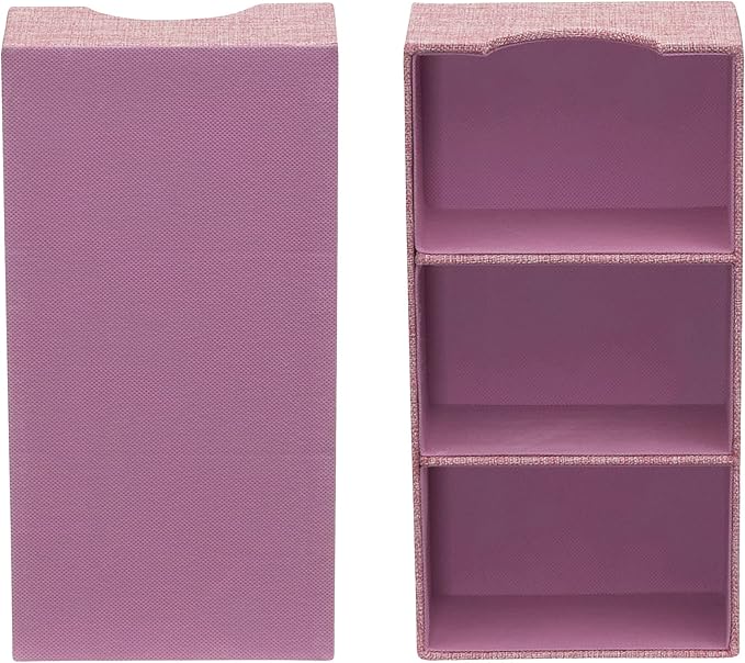 Household Essentials 3-Compartment Drawer Organizers, Pack of 2, Carnation