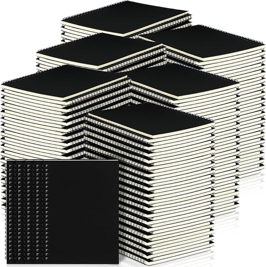 Yahenda Spiral Notebook Bulk A5 Journal Lined 8.3'' x 5.5'' Writing Composition Paper Small Notepad Subject Notebook for Students Office Business Back to School Supplies(Black,180 Pcs)