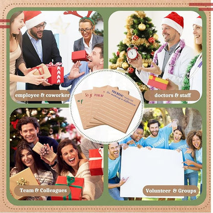 Yinder 24 Pcs Employee Appreciation Sticky Notes Xmas Gift Bulk Motivation Note Pads Mini Inspirational Note Gift for Teacher Nurse Staff Coworker Office Supply 3 x 3'' (Appreciation,Kraft Color)