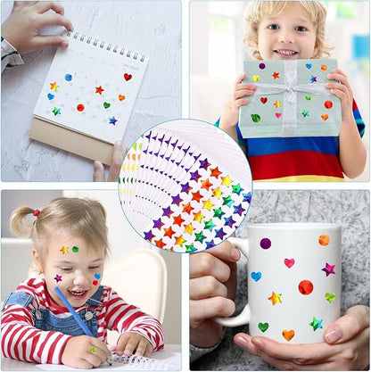 1710 Pcs Star Stickers for Kids Reward, Small Sparkly Holographic Sticker for School Classroom Student Teacher Supplies Behavior Reward Chart and DIY Decoration