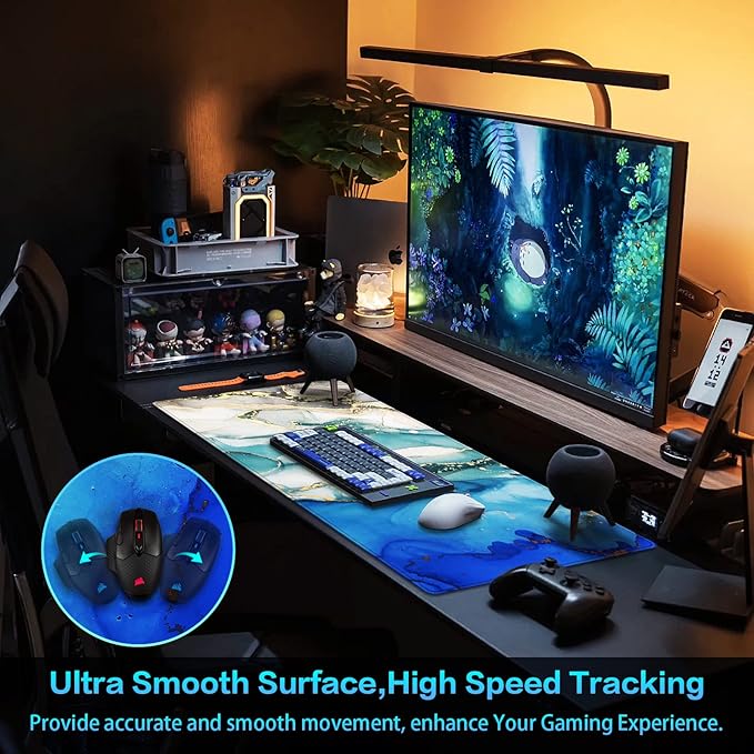 Canjoy Gaming Mouse Pad, Large Extended Mouse Pad Big Computer Mousepad for Home Office Gaming Work 31.5x15.7inch