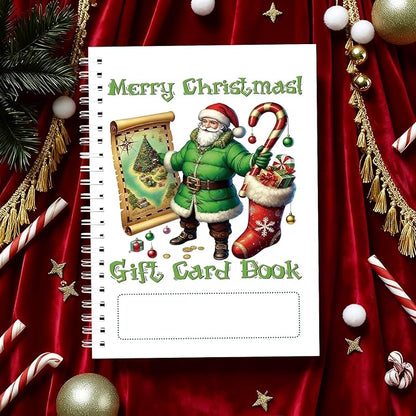 Merry Christmas Gift Card Holder Book - DIY Spiral-Bound with Surprises, College Survival & Graduation Gift, Greeting Card Keeper for Holidays （S13）