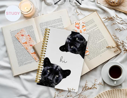 Cheetah Notebook Journal,Y2k Leopard Journal Notebook Gifts for Women Teen Girls,Hardcover Spiral Notebooks for School Work Notes Supplies,5.5x8.3 Inch