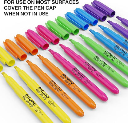 Assorted Color Highlighters, 120 Count, Chisel tip, Suitable for Office Supplies, School Supplies, and Home Office Essentials
