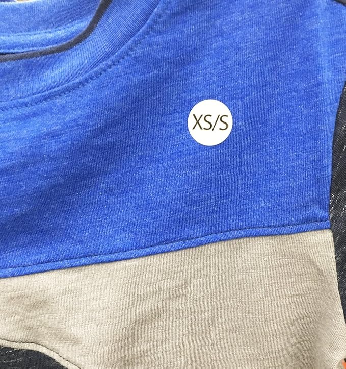 White Circle XS/S Clothing Size Stickers for Retail Apparel 0.75 Inch 500 Total Adhesive Labels