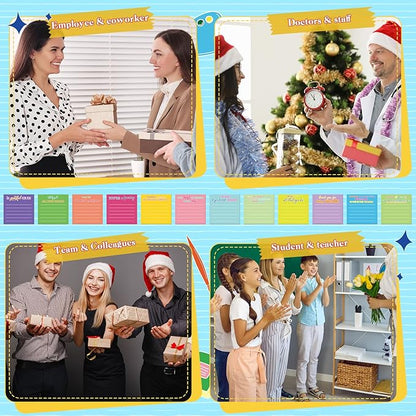 Yinder 48 Pcs Employee Appreciation Sticky Notes Xmas Gift Bulk Motivation Note Pads Mini Inspirational Note Gift for Teacher Nurse Staff Coworker Office Supply 3 x 3'' (Appreciation,Classic Color)