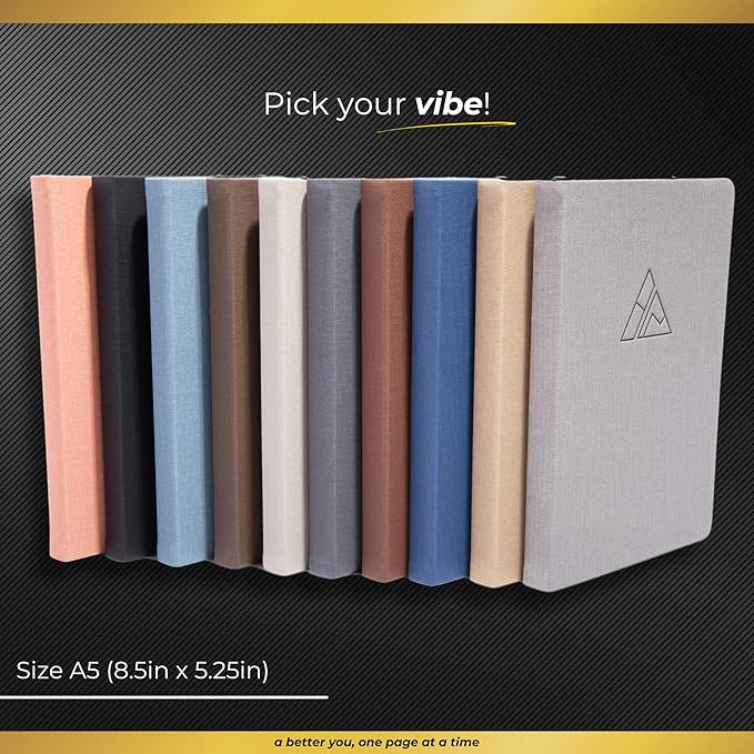 Realizations Journaling Notebooks with Pen Holder - Lined Notebook - 222 Pages Notebook Journal with 100 GSM Paper - Includes Table of Content - Notebooks for Work, School, Home