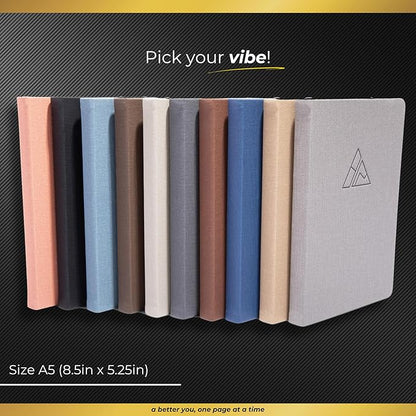 Realizations Journaling Notebooks with Pen Holder - Lined Notebook - 222 Pages Notebook Journal with 100 GSM Paper - Includes Table of Content - Notebooks for Work, School, Home