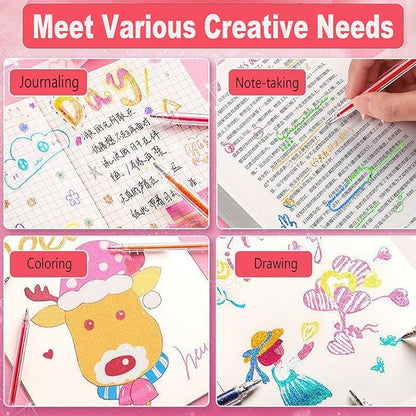 Implementarch Pens, implementarch glitter gel pen set, Iridescent Glitters Gel Ink Pen Set, for Coloring, Doodling & Crafting, Perfect for DIY Projects & Art (8 colors,No Refill)