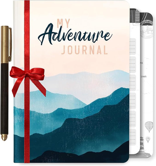 3-in-1 Travel Journal for Women - My Adventure Book, Travelers Notebook, Scrapbook & Bucket List Gifts for People Who Travel A Lot With Prompts - Cruise & Camping Essentials Planner Accessories Diary