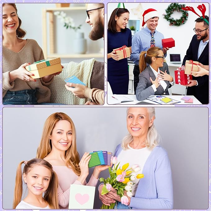 Yinder 48 Pcs Inspirational Sticky Notes Christmas Stocking Stuffers Motivational Sticky Notes Pad Employee Appreciation Gift Bulk for Teacher Nurse Coworker Office 3 x 3'' (Thank You,Dark Color)