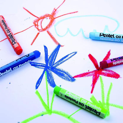 Pentel Arts Oil Pastel Set, Assorted Colors, Set of 25 (PHN-25)
