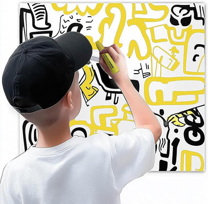 3 Pcs Yellow Jumbo Permanent Markers: 15mm Wide Tip Thick Acrylic Paint Pen Large Calligraphy Marker for Rock Painting, Poster, Sign, Canvas, Glass, Wood, Ceramic