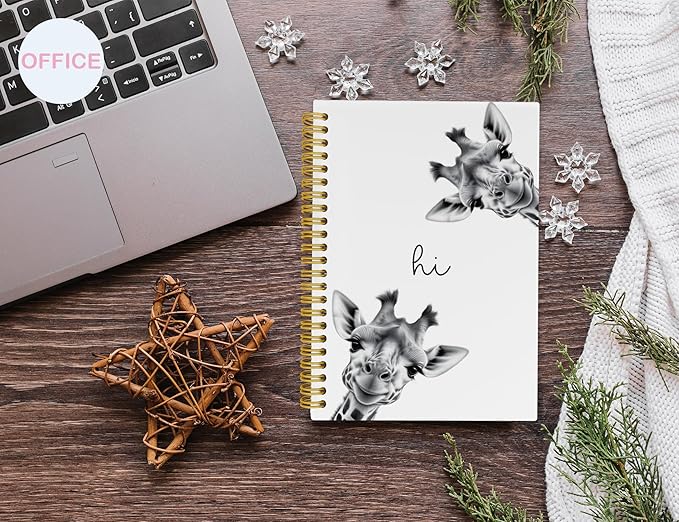 Giraffe Gifts,Giraffe Notebook Journal,Cute Giraffe Gifts for Women Teen Girls Kids,Animal Lover Gifts for Kids,Travel Journal Diary,Hardcover Spiral Notebooks for Writing,5.5x8.3 Inch